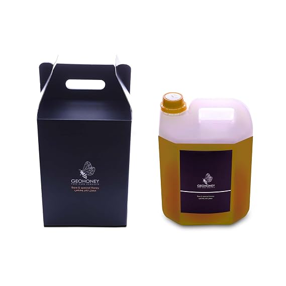 Geohoney Rare Yemeni Cave Honey, 100% Pure Unprocessed, 7.2 KG, Reddish Brown