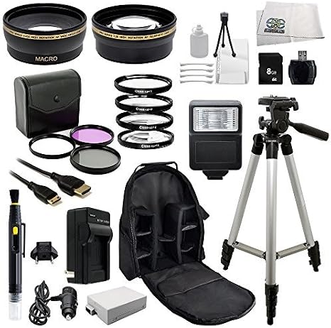 Outdoor Ultimate Accessory Package for the Canon EOS Rebel T2i, T3i, T4i, T5i, 550D, 600D, 650D, 700D, Kiss X4, X5, Kiss X6 & Kiss X7i Digital SLR Camera (Which Fits Canon 18-55mm, 55-250mm, 75-300mm III, 70-300mm IS USM, 28mm f1.8, 50mm F1.4, 85mm F1.8 Or 100mm F2.8 Lens)