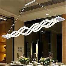 Modern Led Lighting Light Fixture 3000-6000 Wave Lights for Living Room,Dining Room,Bedroom, Restaurant Hanging Lights[Energy Class A++],White Light
