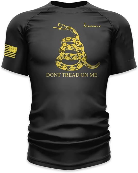 Don't Tread on Me Rash Guard for Men - BJJ No Gi Rash Guard