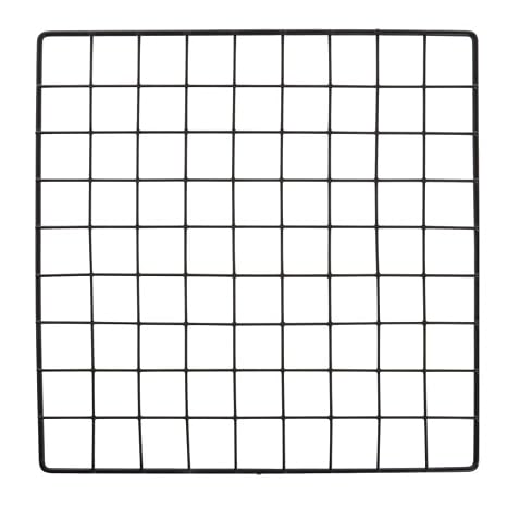 Mini Black Grid Panel 14" W x 14" H 1.5" Squares Grid Panel Vinyl Dipped Black