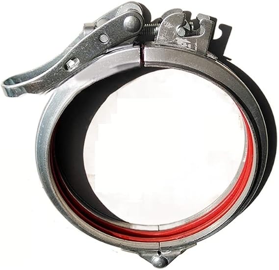 Adjustable Stainless Steel/Galvanized Hose Clamp - Quick Release Round Duct Pipe Clamp (80-300mm Diameter)(Galvanized 200mm)
