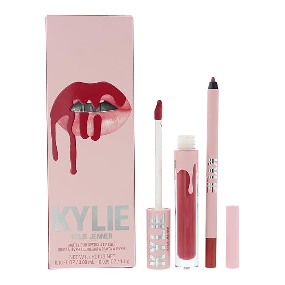 Matte Lip Kit - 503 Bad Lil Thing by Kylie Cosmetics for Women - 2 Pc 0.10 oz Matte Liquid Lipstick, 0.03 oz Lip Liner