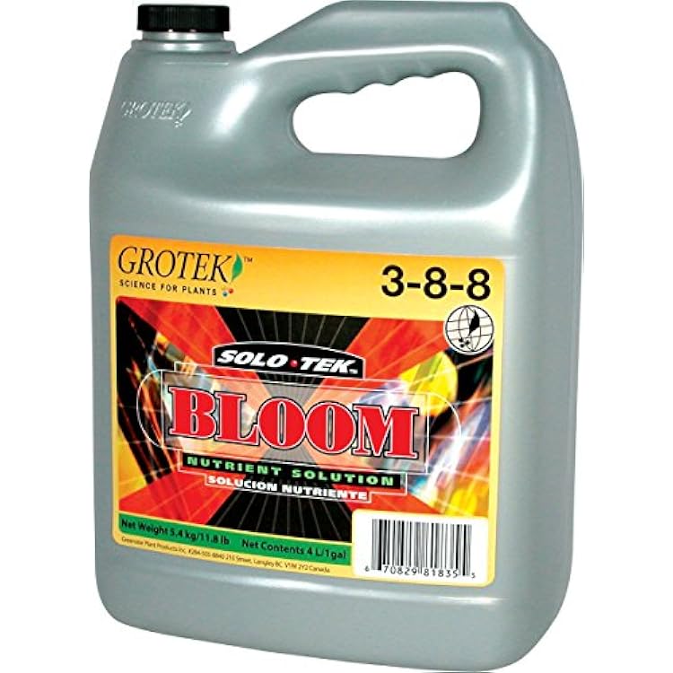 Grotek GT10104366 Solo Tek Bloom Fertilizer, 4 L
