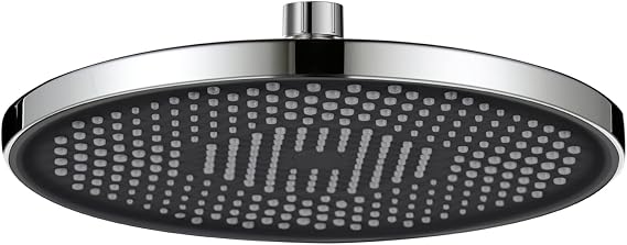 Rainfall Shower Head Fixed Shower Head 10 Inch Round Bathroom Rainhead High Pressure Overhead Waterfall Shower Head with Adjustable Swivel Ball Joint，ABS Chrome