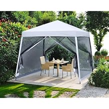 MASTERCANOPY Pop Up Gazebo Canopy with Mosquito Netting (11x11, White)