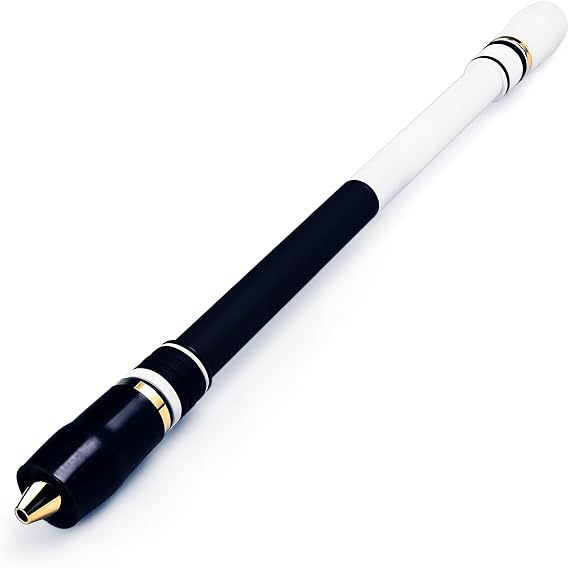 Pen Spinning Pens Menowa Non Slip Mod, Medium Weight Handmade Fidget Spin Pen for Beginner and Intermediate, Black and White
