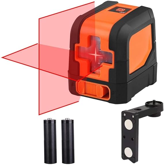 50 feet Laser Level Self-Leveling Horizontal and Vertical Cross-Line, Black