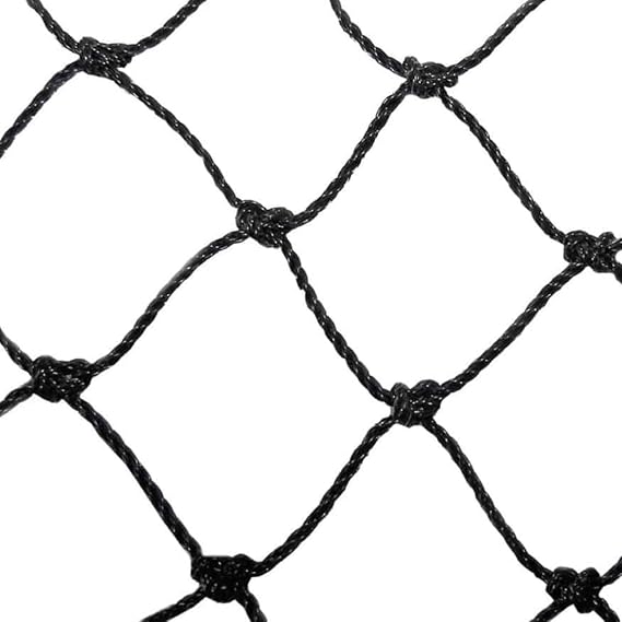Bird-X PE-Plus Premium Bird Net, Ideal for Gardens and Commercial Applications, Durable Polyethylene Mesh Netting, 3/4" Hole Openings, 25' x 25', Black, NET-PE-25-25