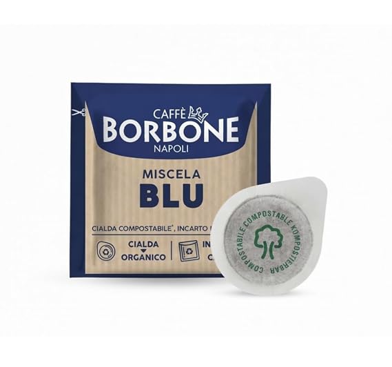 Caffe Borbone ESE Espresso Pods - NEW 100% ORGANIC PACKAGING - Made in Italy (Miscela Blu, 150 Pods)