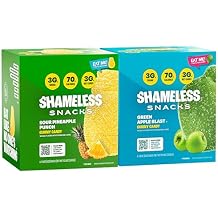 Shameless Snacks Sour Punch Duo: Green Apple Blast & Sour Pineapple Punch Bundle Low Sugar Gummy Candy - Vegan, Gluten-Free, Low-Calorie Gummies