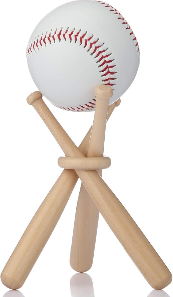Honoson Baseball Display Stand Wooden Table Centerpiece
