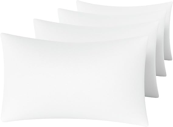 MINIPANDA White Pillow Cases Standard Size Set of 4, Envelope Design | Super Soft, Smooth, Breathable Standard Pillow Cases, Microfiber, Machine Washable Lightweight (20X26 Inches (4 Piece))