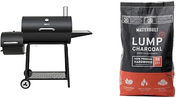 Royal Gourmet CC1830M 30-Inch Barrel Charcoal Grill with Offset Smoker Bundle