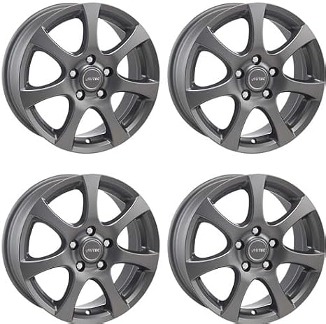 4x AUTEC alloy rims ZENIT 5.5x14 ET43 4x100 Anthrazit matt compatible with Renault Clio