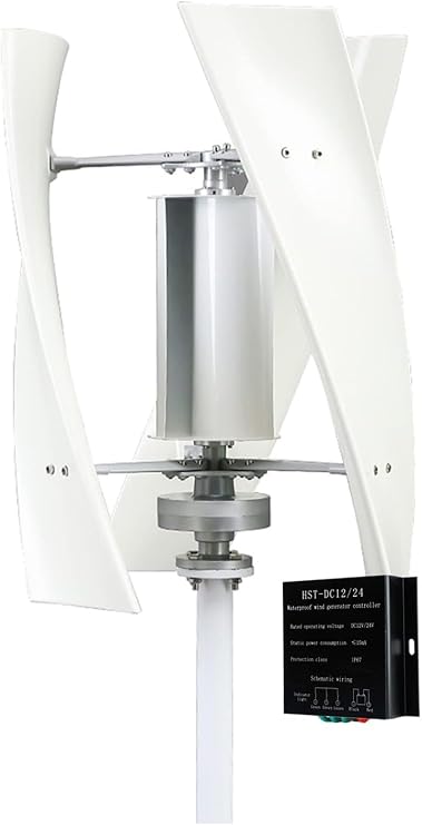 CHRISK 5000W Wind Turbine Vertical Wind Power Generator with MPPT Controller, 3 Blades Maglev Permanent Magnet Generator Home Windmill Kit