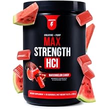 Max Strength HCl - Pre Workout Creatine HCl Powder for Muscle Growth, Endurance & Recovery - No Bloat, Superior Absorption - Pre and Post Workout Supplement for Men & Women (Watermelon Candy)