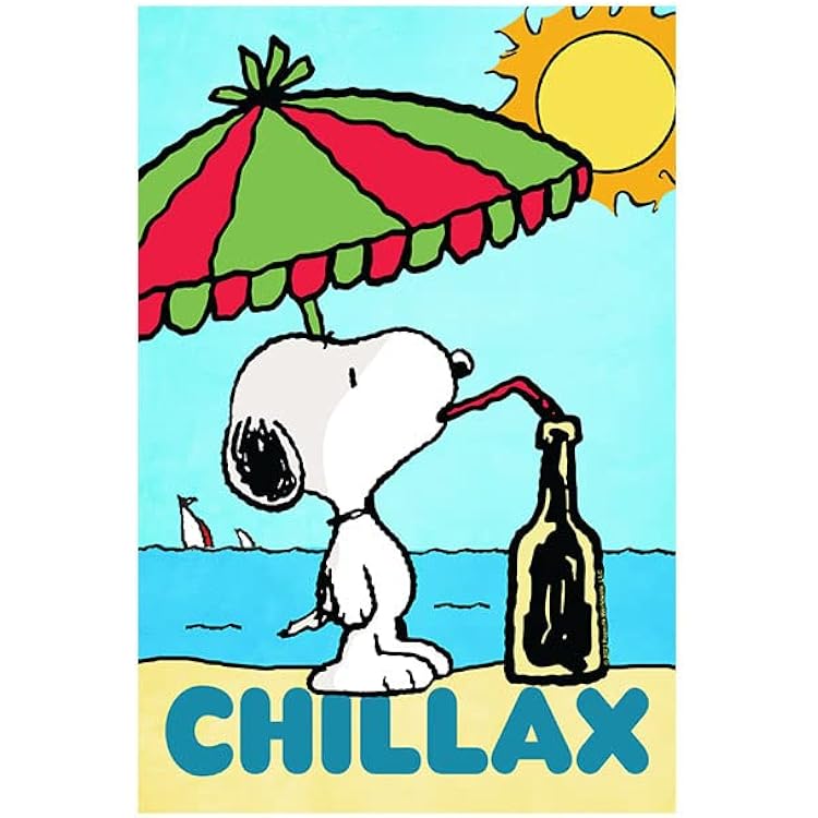 Flagology.com, PEANUTS®, PEANUTS® Chillax Snoopy – Garden Flag 12.5 x 18, Outdoor Flag, Exclusive Premium Fabric, Officially Licensed PEANUTS®, Summer