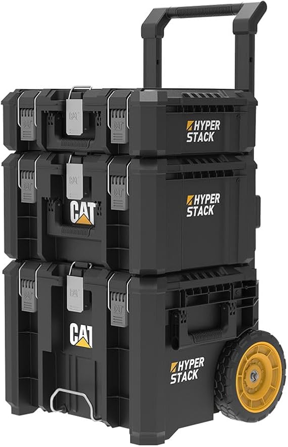 CAT DA41005 HYPER STACK Ağır Hizmet Tipi 3’lü Tekerlekli Kilitli Takım Çantası Seti