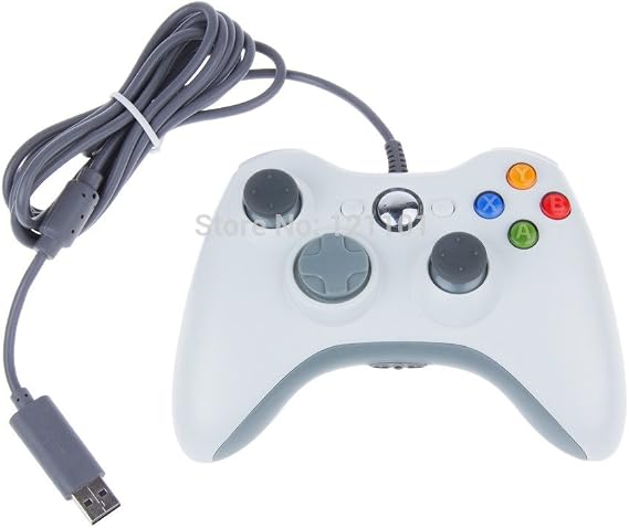 AMGGLOBAL® NEW WHITE COMPATIBLE WIRED USB CONTROLLER CONSOLE GAME PADS FOR MICROSOFT XBOX 360 & PC WINDOWS ELITE