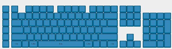 YMDK XDA Blue Gray Blank Full Keycap for MX Mechanical Keyboard (Only Keycap) Steelseries Ergodox Filco Cosair Noppoo Planck IKBC Vortex core (Corsair Blue)