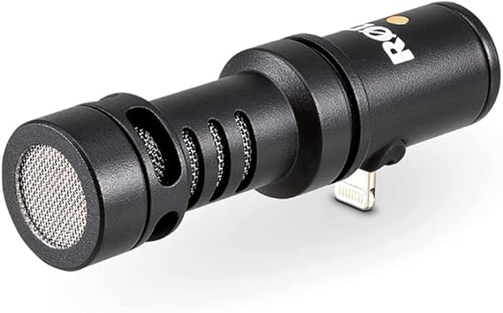 RDE VideoMic Me-L Compact Directional Smartphone Microphone for iPhone or iPad with Lightning connector for Mobile Filmmaking and Content Creation | Lightning connector with cardioid pattern and headphone jack for vlogging, journalism and music