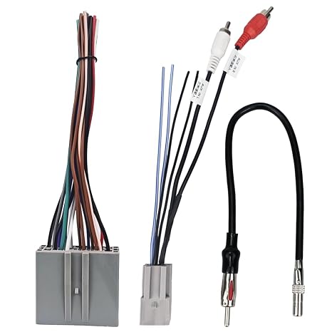 Radio Wiring Harness with Antenna Adapter RCA Input, Compatible with Ford Hyundai Mercury & More Models, Install Aftermarket Stereo CD Player Wire Cable