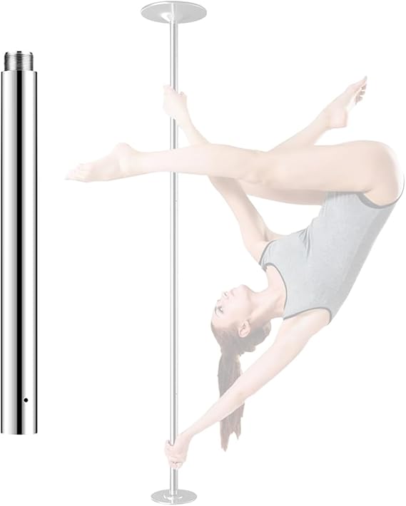 Dance Pole, Permanent Spinning/Static Pole for Home Use, Portable Pole Dancing Equipment with Optional Extensions for Women, Fitness and Performance