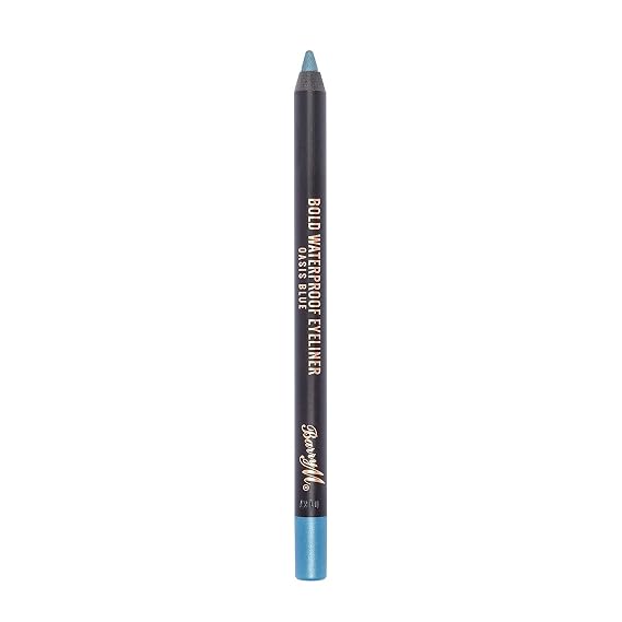 Barry M - Luxurious, Super Long Lasting Bold Waterproof Metallic Eyeliner - Oasis Blue - Over 8 Hours Wear. No Smudges, Feathering, or Running. Vegan