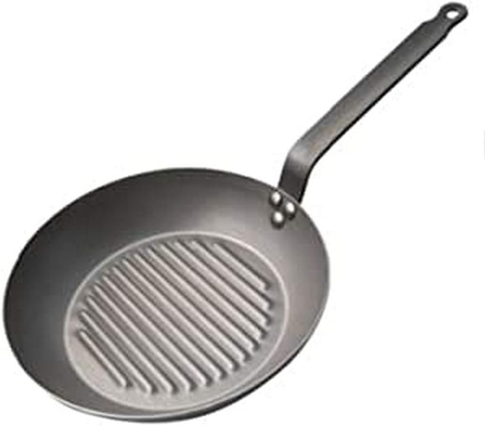 de Buyer Grill Fry Pan,#34;Carbone Plus" Steel - 10 Cm