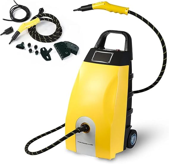 Multi-Purpose High Temp Steam Washe, 15S Fast Heat Up, 2500 W High Pressure Steam Cleaners with 6 Accessories, 3.5 L Tank