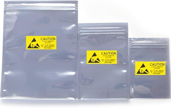 Anti Static Bags,30pcs Small Antistatic Resealable ESD Bag for 3.5 Hard Drive, 2.5 Solid State Drive, ESD Shielding Storage Zipper HDD Bags for Electronics Devices (30pcs Mixed Sizes)