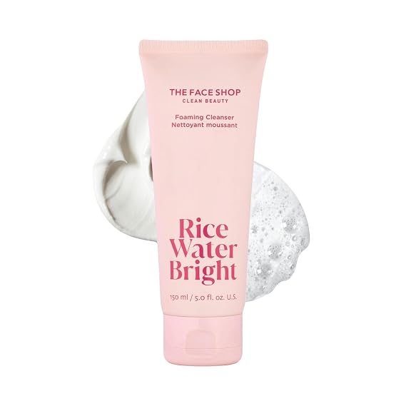 THE FACE SHOP Rice Water Bright Foaming Cleanser, Face Wash, 5.0 fl. oz.
