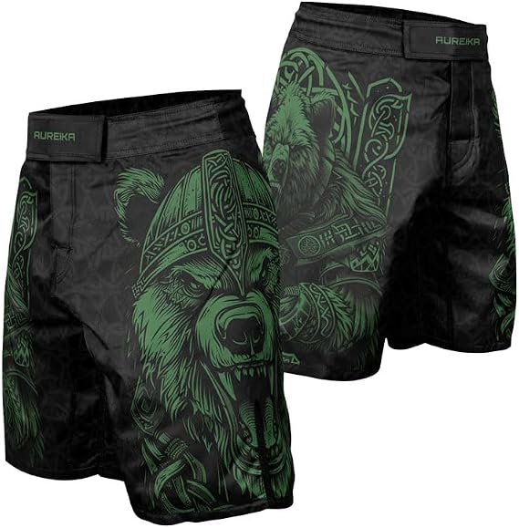 Viking MMA Shorts for Men Fight Shorts Men BJJ Boxing Trunks Grappling Jiu Jitsu Workout & Training
