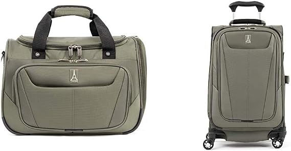 Travelpro Luggage Maxlite 5 18" Lightweight Carry-on Under Seat Tote Travel, Slate Green, One Size with Carry-on 21" Expandable Softside Luggage Slate Green, 21-Inch