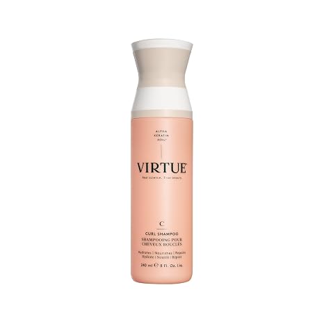 VIRTUE Curl Sulfate Free Shampoo with Jojoba Oil, Hydrates, Nourishes & Repairs Curly Hair with Frizz Control, Color Safe