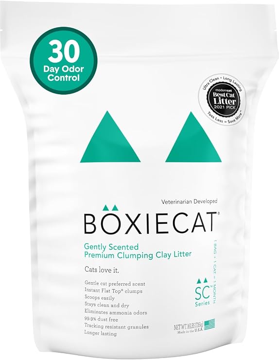 Boxie Premium Scented Clumping Cat Litter 30+ Day Odor Control 16 lb