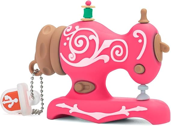 16GB Cute USB Flash Drive Embroidery Sewing Machine Design Pen Drive Data Storage Picture Stick Pendrive Memory Stick - Pink