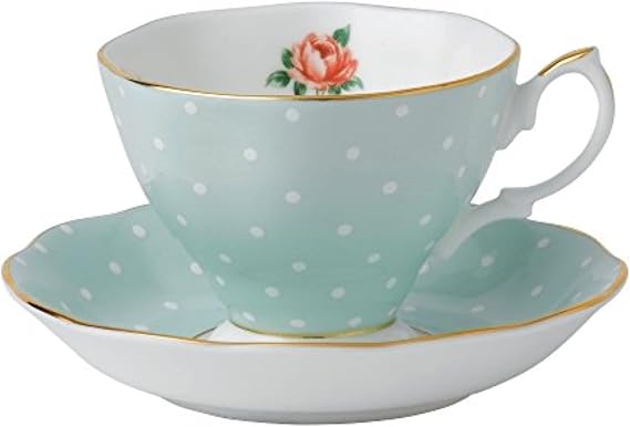 Royal Albert Polka Rose Teacup & Saucer Set