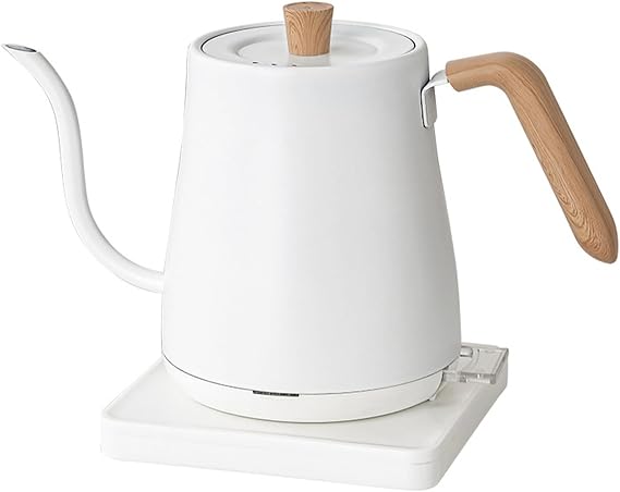 Electric Gooseneck Kettle,Quick Heating Electric Kettle,Heating Pour Over Kettle,1L Stainless Steel Inner With Leak Proof Design,Auto Shut off for Boiling C