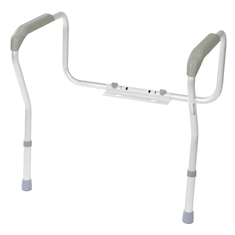 Homecraft Toilet Safety Frame, Bathroom Toilet Frame for Handicap or Disabled, Assistance Rails for Elderly, Adjustable Toilet Hand Rails for Support, Safety, and Comfort, Bathroom Grab Bar