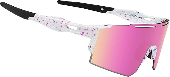 OULAIQI Lightweight Sports Sunglasses UV400 for Men Women Running Cycling