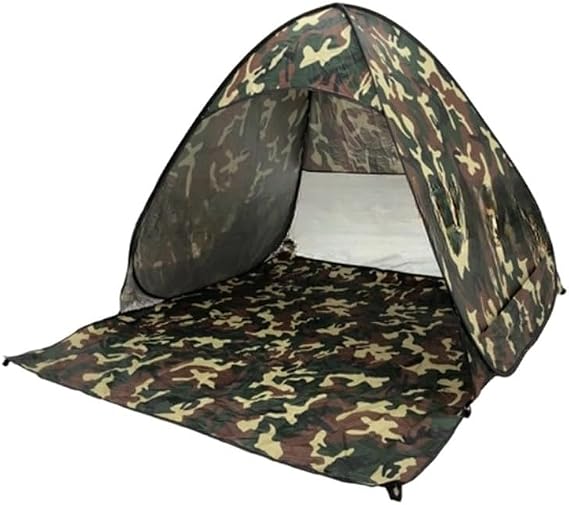 Automatic Up Beach Tent 165x150x110cm, Lightweight UV Protection Sun Shelter for Camping Hiking, Quick Setup Outdoor Canopy with Storage Bag and Pegs, Blue(Camouflage)