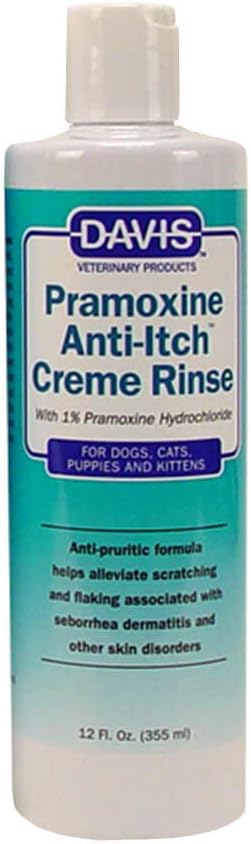 Davis Pramoxine Anti Itch Dog and Cat Creme Rinse, 12-Ounce, tan (DM158 12)
