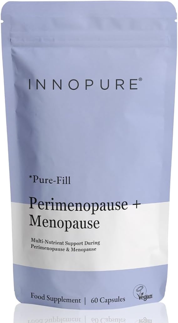 INNOPURE Perimenopause & Menopause Complex Supplements (2 Month Supply) Red Clover, Wild Yam, Maca, Sage and Vitamins Including B6 for Hormone Regulation, Pure-Fill, 60 Capsules, UK Made | Clean Label Formula with Red Clover, Wild Yam, Maca, Sage & Vitamin B6