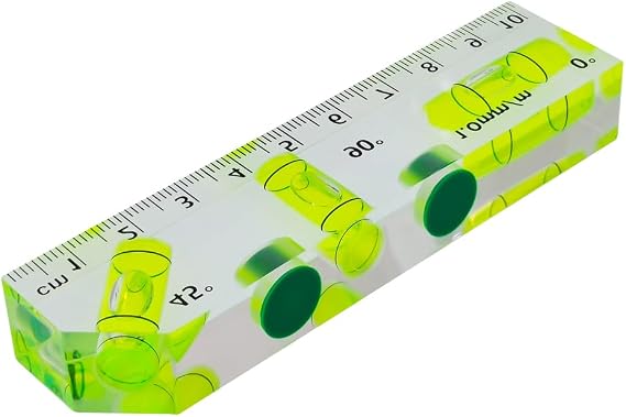 Small mini bubble 90 /180 /45 level, T-shaped level pocket magnetic function for mechanics, construction and household tools (green)