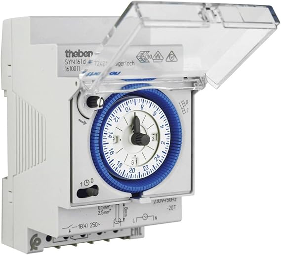 Theben 1610011 SYN 161 d Timer Analogue 1 Channel Daily Program
