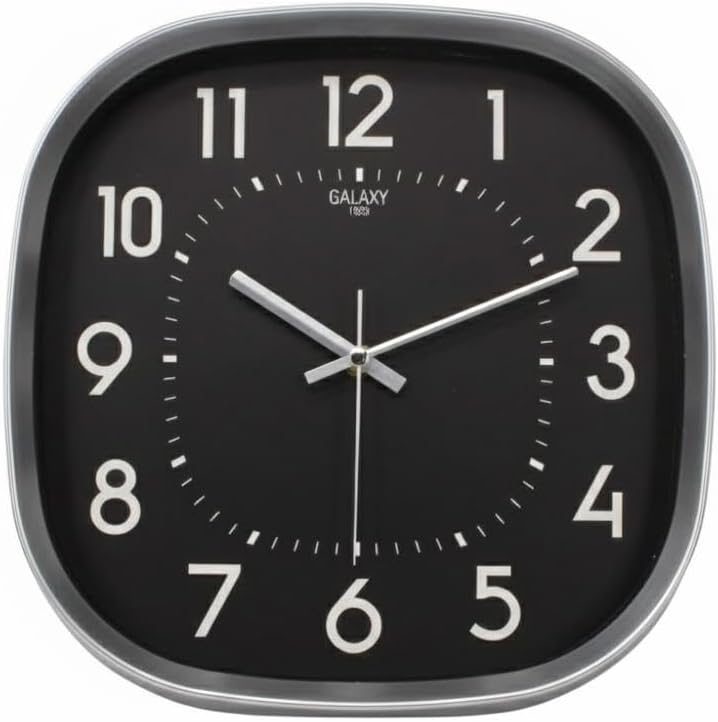 Galaxy Premium Serisi ABS Kasa Duvar Saati Oval 30 CM Gri Renkli Modern Kadran
