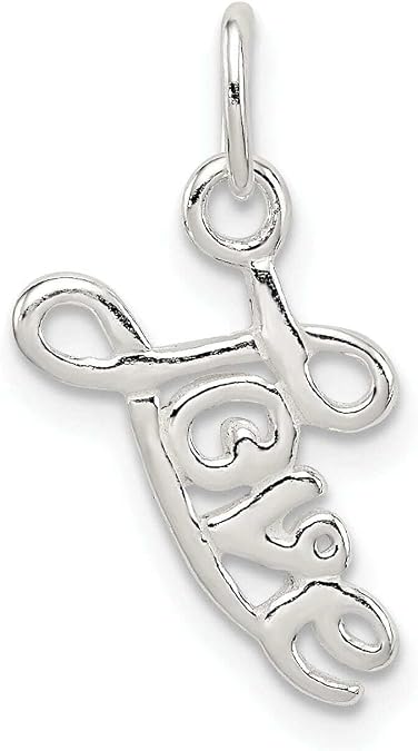 Sterling Silver Love Pendant Fine Jewelry Gift For Her For Women