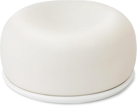 Mu-in Ryohin Aroma Stone with Plate, White, Diameter 65 x 30 mm, 02868284